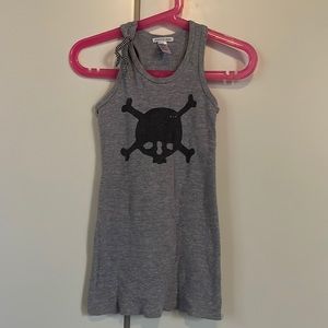 Atsuyo et Akiko Mini Tank Dress in Gray + skull ☠️ size 4